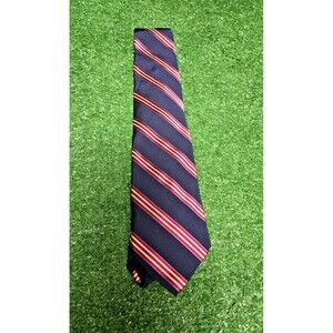 Brooks Brothers Tie Silk Tie Made In USA Striped Navy Red White